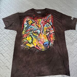 2014 The mountain Nature Big Print Wolf Tee Size 2XL Men's Y2k